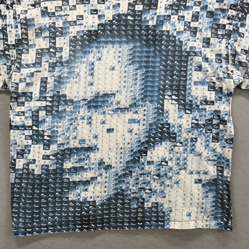Jordan Graphic T Shirt Men 3XL White Blue Mosaic Michael Jordan Portrait 6 Rings